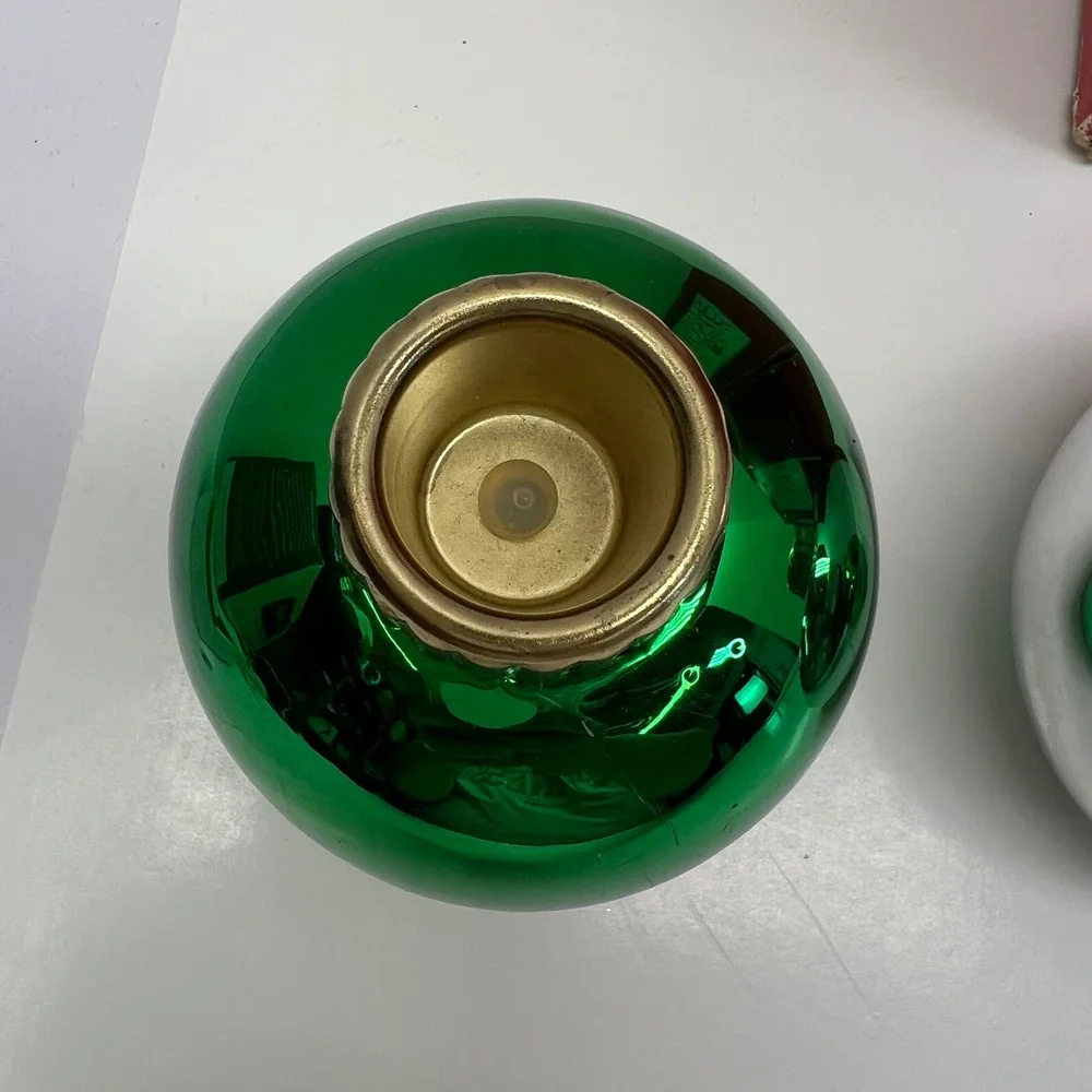 VTG 90s Holiday Home Accents Set 6 Metallic Ornament Candle Holders‎ Multicolor